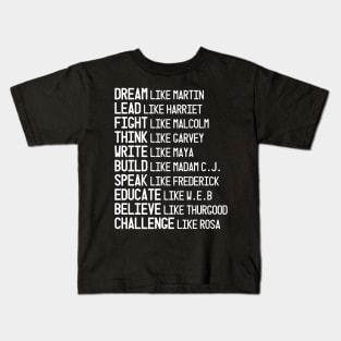 Black Heroes, Civil Rights Leaders, Black Lives Matter, I Can't Breathe Kids T-Shirt